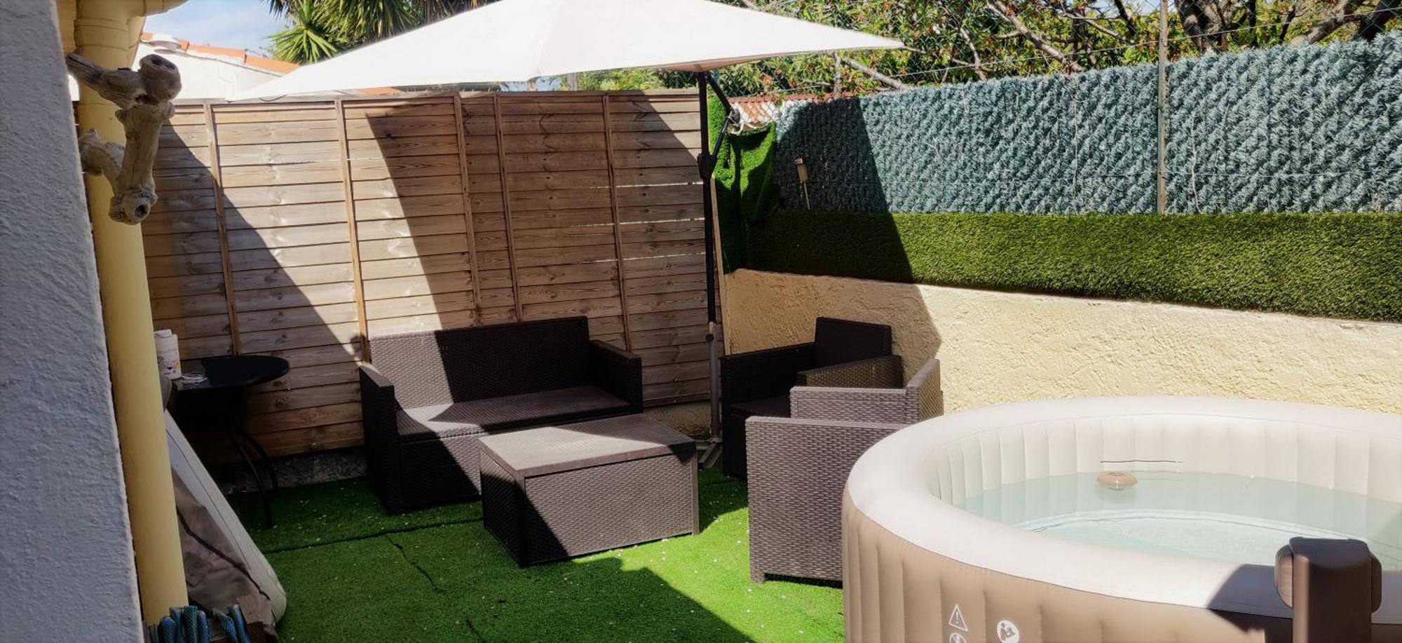 Maison T2 Proche Mer Jardin Spa Jacuzzi Et Parking 锡富尔勒普拉日 外观 照片