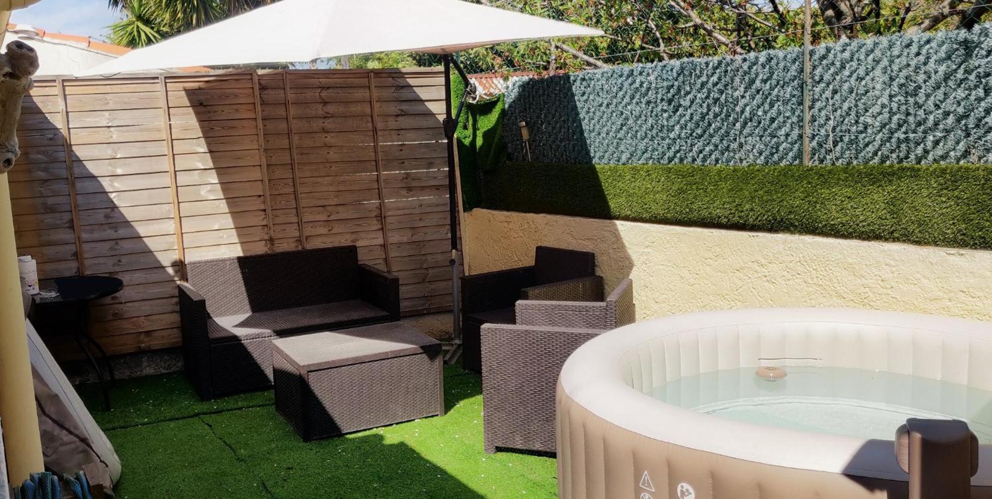 Maison T2 Proche Mer Jardin Spa Jacuzzi Et Parking 锡富尔勒普拉日 外观 照片